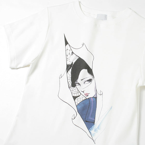 上村一夫×k3&co. SNAKE WOMEN KNIFE TEE