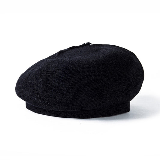 RAW SILK KNITTING BERET