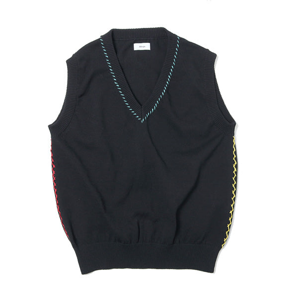 Hand stitch knit vest