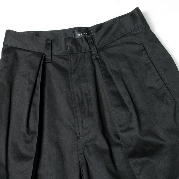 COTTON TWILL LACE UP TROUSERS