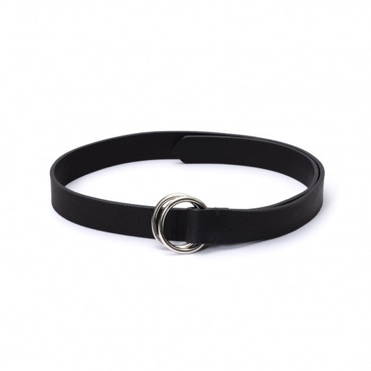 DA37 / DEER LEATHER OVAL RING BELT : S