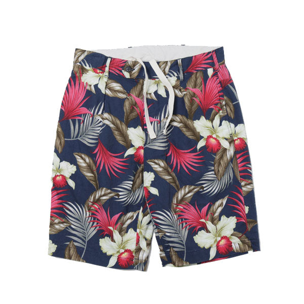 Sunset Short - Hawaiian Floral Java Cloth