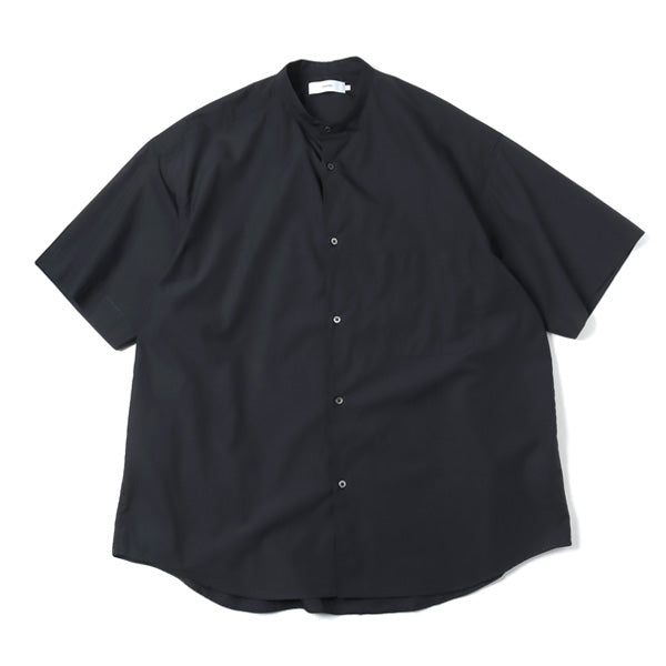 Broad S/S Oversized Band Collar Shirt