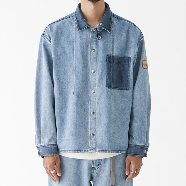 Broken Twill Denim Shirt Jacket