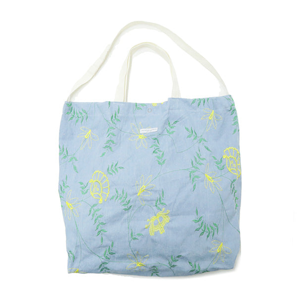 Carry All Tote - Denim Floral Embroidery