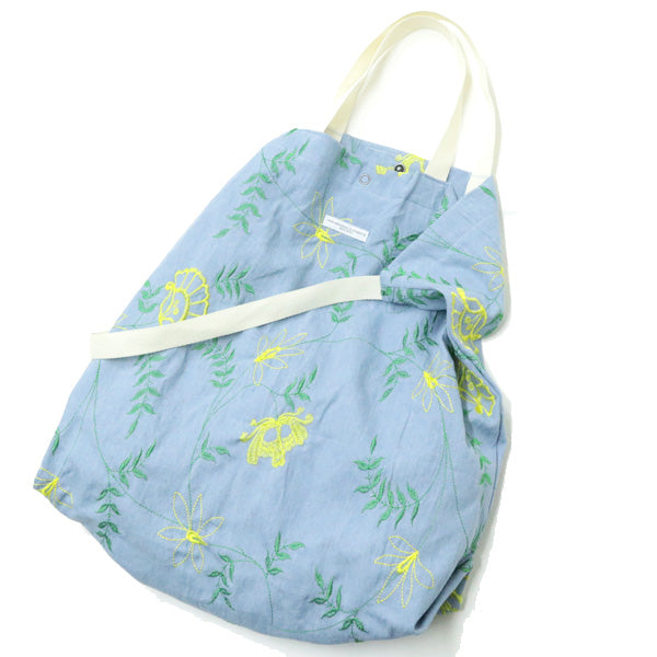 Carry All Tote - Denim Floral Embroidery