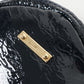 Enamel leather bag w coin case