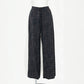 SLUB RAYON AND COTTON WIDE LEG TROUSERS