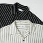 Stripe open collar shirt