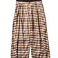 BLOCK CHECK WIDE PANTS