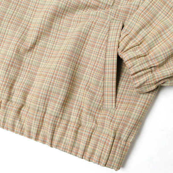 HARD TWIST WOOL DOUBLE FACE CHECK BLOUZON