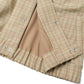 HARD TWIST WOOL DOUBLE FACE CHECK BLOUZON