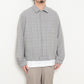 HARD TWIST WOOL DOUBLE FACE CHECK BLOUZON