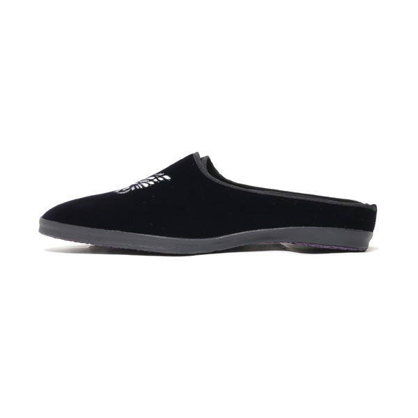 Papillon Emb. Mule - R/Cu Velvet