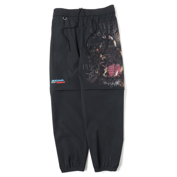 PRINTED CHAOS EMBROIDERY 2WAY PANTS