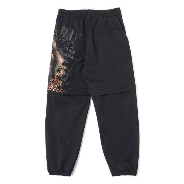 PRINTED CHAOS EMBROIDERY 2WAY PANTS