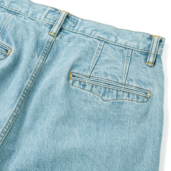 Ice Wash Denim Pants - Easy Fit Tapered