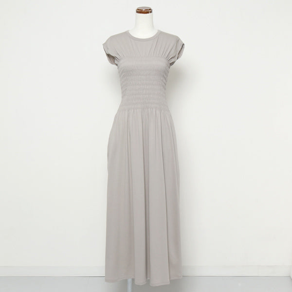high gauge suvinpima shirring dress