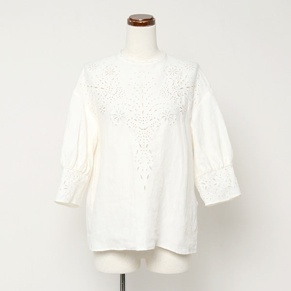 cutwork embroidary vintage pull over