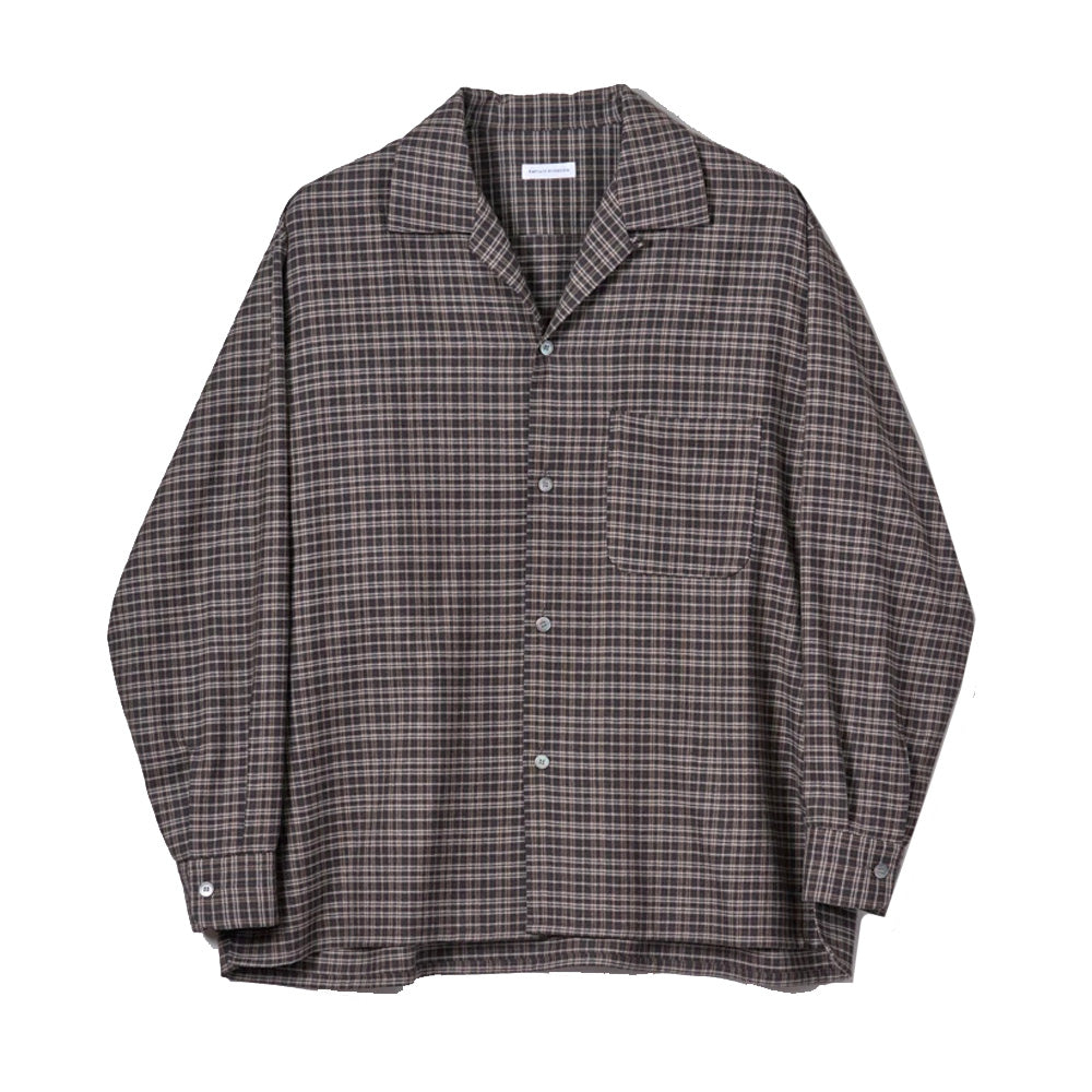 Wool Plaid Open Collar Shirt Presale 8/7