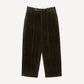 Wool Corduroy Wide Tapered Trousers