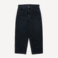 Black Washed Wide Denim Pants