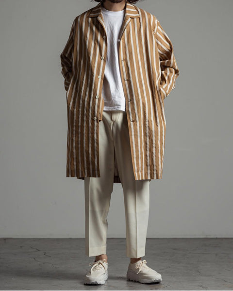 LONG SHIRTS COAT DOBBY STRIPE