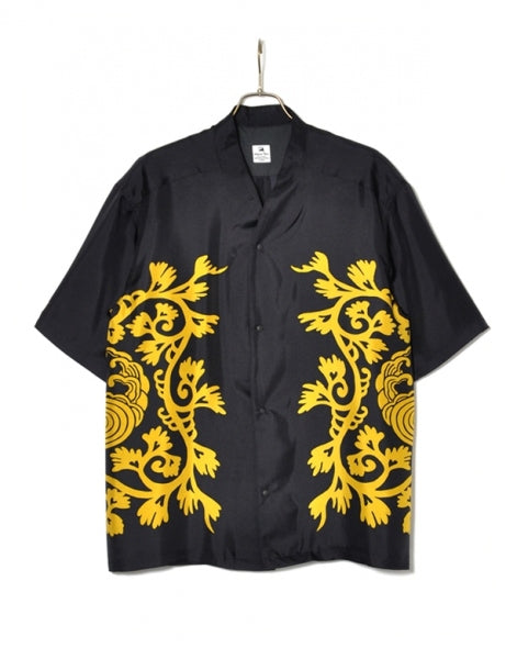 WA-NECK SILK H/S SHIRT