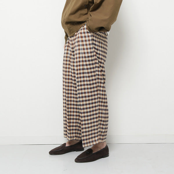 BLOCK CHECK WIDE PANTS