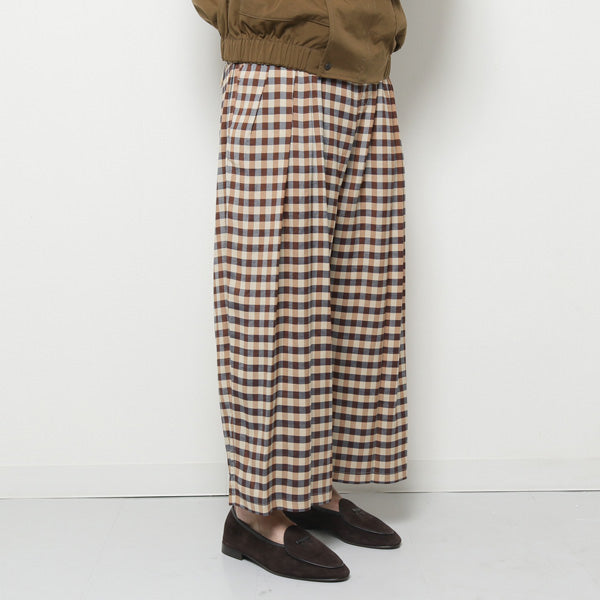 BLOCK CHECK WIDE PANTS