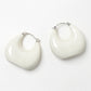 ceramic moon pierced earrings