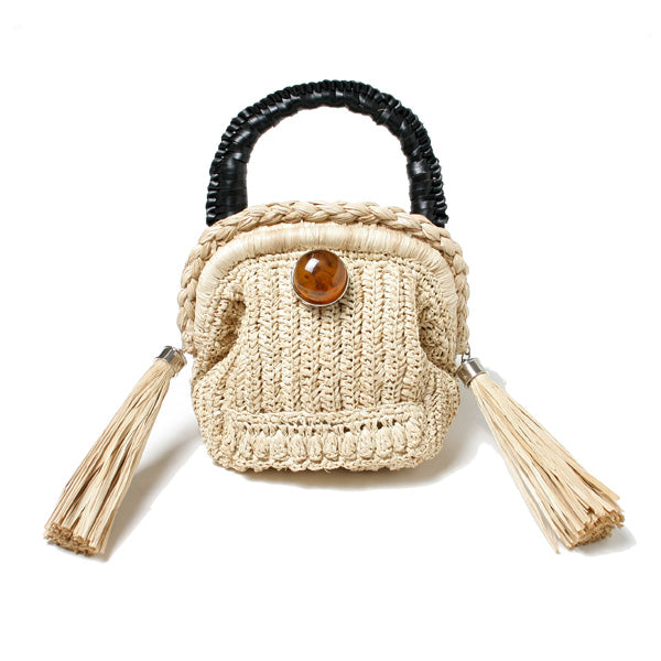 Raffia monster bag