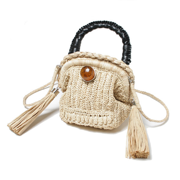 Raffia monster bag