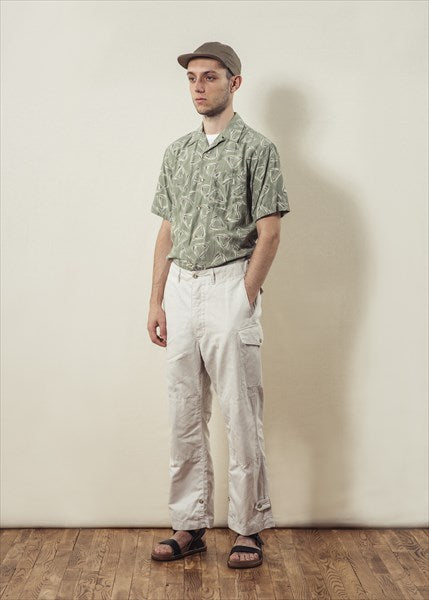 DELTA PATTERN OPEN COLLAR S/S SHIRT