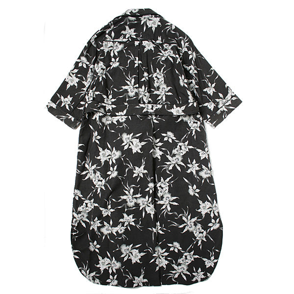 cattleya rayon print long shirt dress