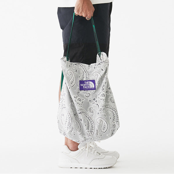 Paisley Print Logo Tape Tote