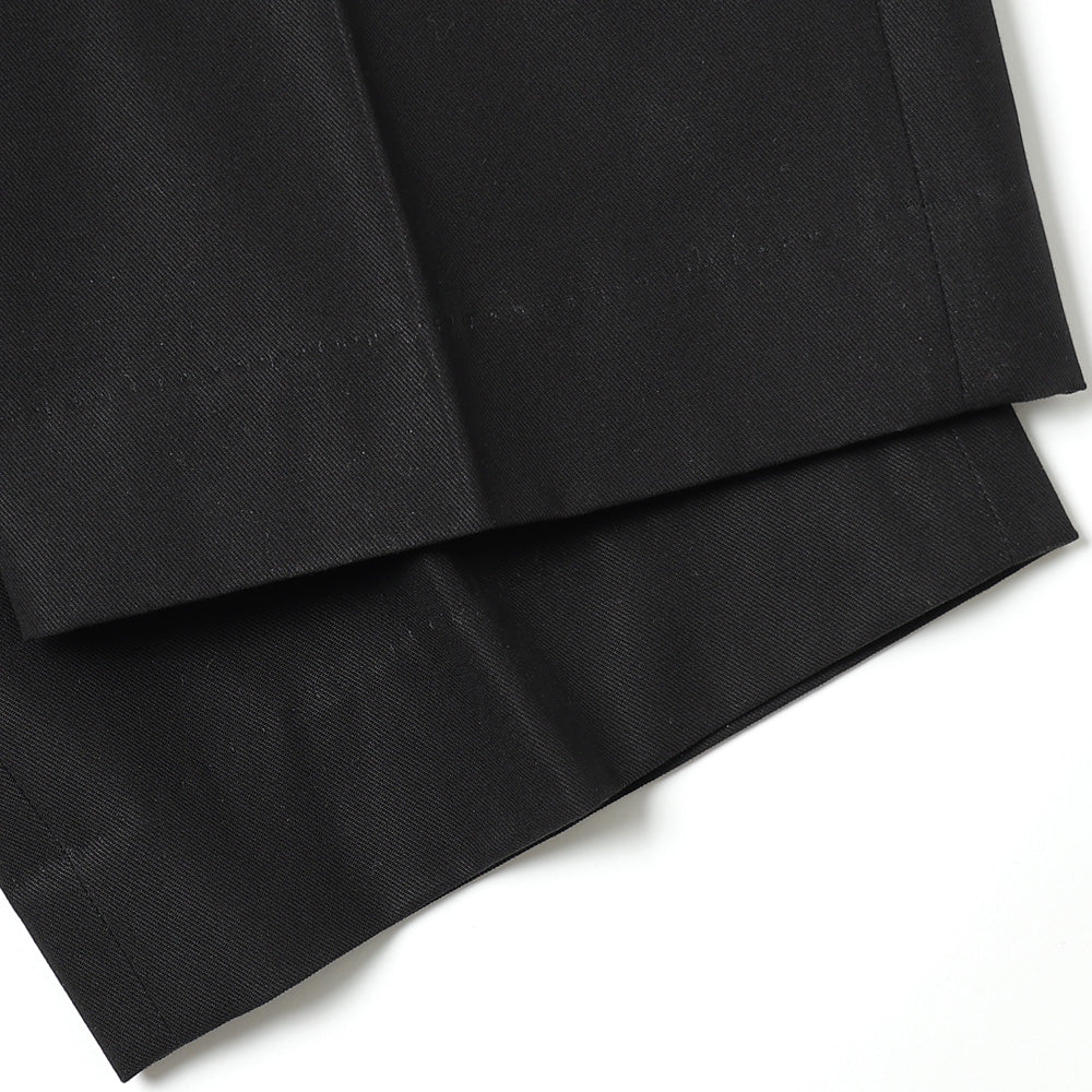 FLAT TAPERED EASY TROUSERS ORGANIC COTTON GABARDINE