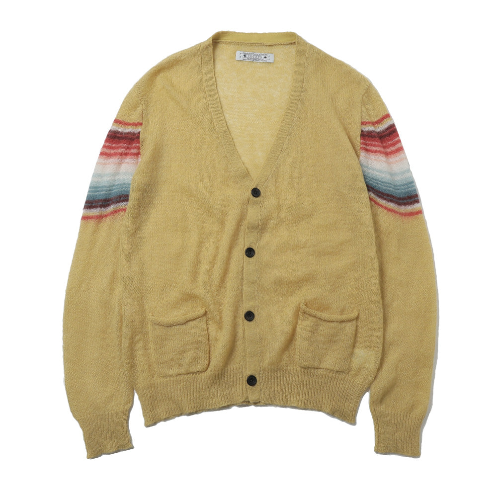 NATIVE BORDER MOHAIR KNIT CARDIGAN