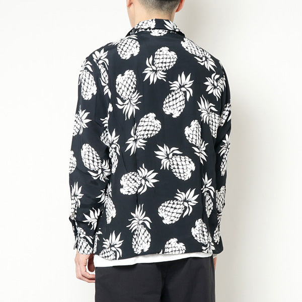 Rayon Open Collar L/S Shirt