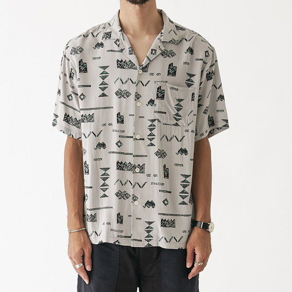 Geometric Print H/S Shirt