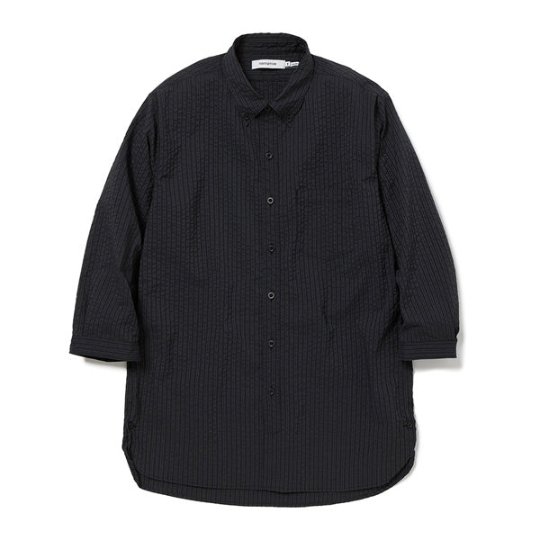 DWELLER B.D SHIRT Q/S P/C SUCKER STRIPE COOLMAX