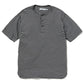 DWELLER HENLEY NECK S/S TEE COTTON JERSEY BORDER