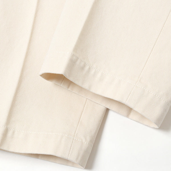 FRONT PLEATS PEGTOP ORGANIC COTTON TWILL