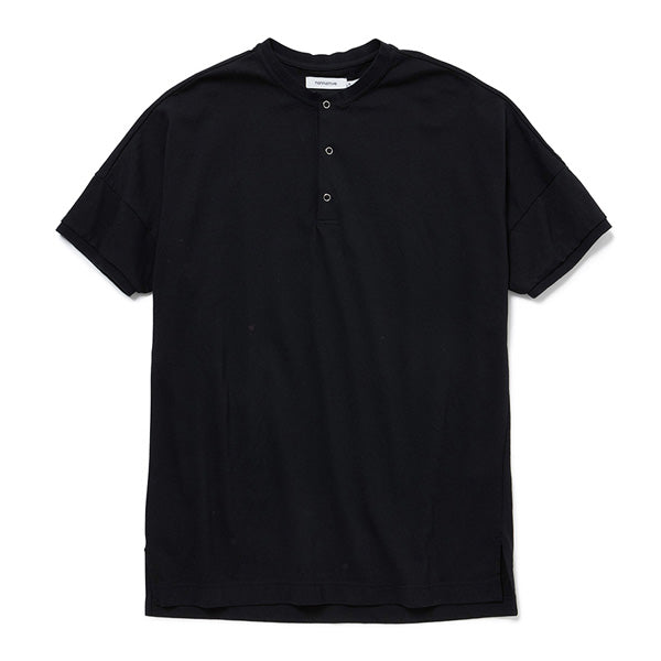 CLERK HENLEY NECK S/S TEE COTTON PIQUE COOLMAX