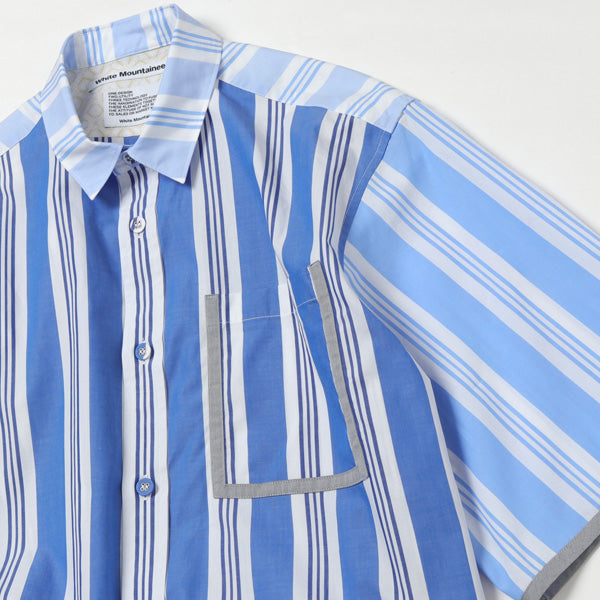 STRIPED BIG HALF SLEEVES SHIRT 