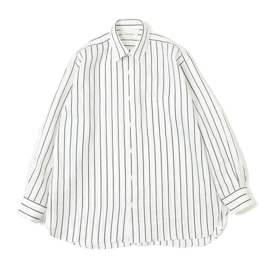 COMFORT FIT SHIRTS ORGANIC LINEN PRINTED STRIPE