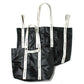 sail cloth logo tape tote