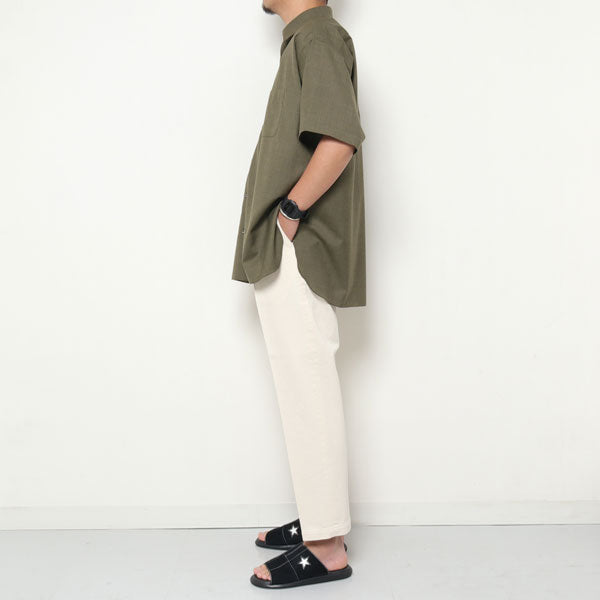 FRONT PLEATS PEGTOP ORGANIC COTTON TWILL