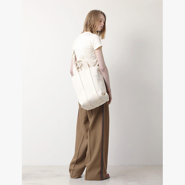 thick canvas 3 lane tape shoulder bag