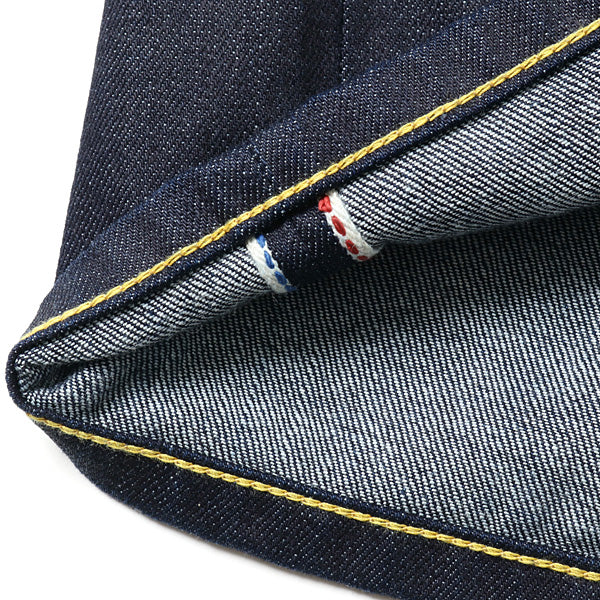 selvedge denim back tuck skirt